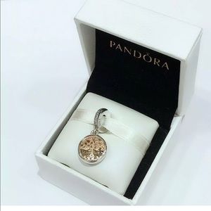 PANDORA 14k Gold Family Root Tree Forever 791988CZ